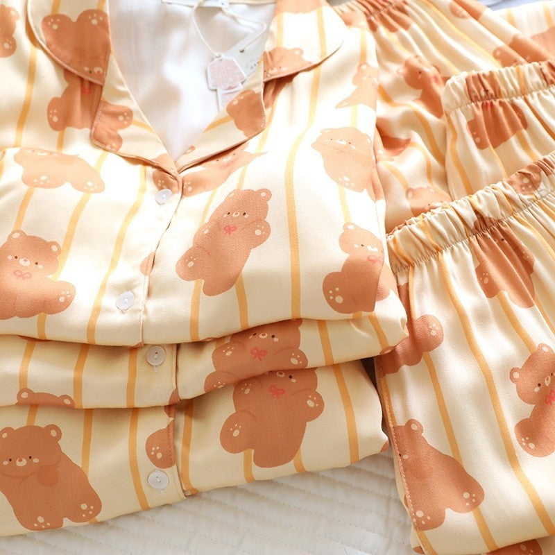 ชุดนอน Muslin Pajamas Organic bamboo รุ่นAmber Bears(A1032 B1032 E1032)|ชุดนอนมีบรา,ชุดนอนผู้หญิง