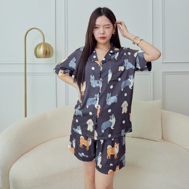 ชุดนอน Muslin Pajamas ชุดนอนSilk Satin( รุ่น N3022 T3022 )