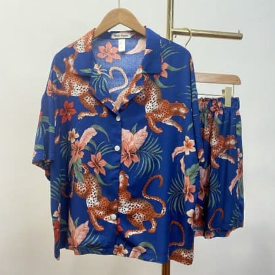 ชุดนอน Muslin Pajamas Organic bamboo รุ่น ดอกกุหลาบแดง กล้วยไม้ (G363 A363)|ชุดนอชุดเที่ยว,ชุดนอนผู้หญิง