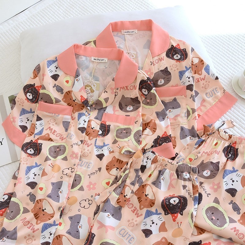 ชุดนอน Muslin Pajamas Collection Muslin Pet  รุ่น Meow & Cozy (N3219 T3219)