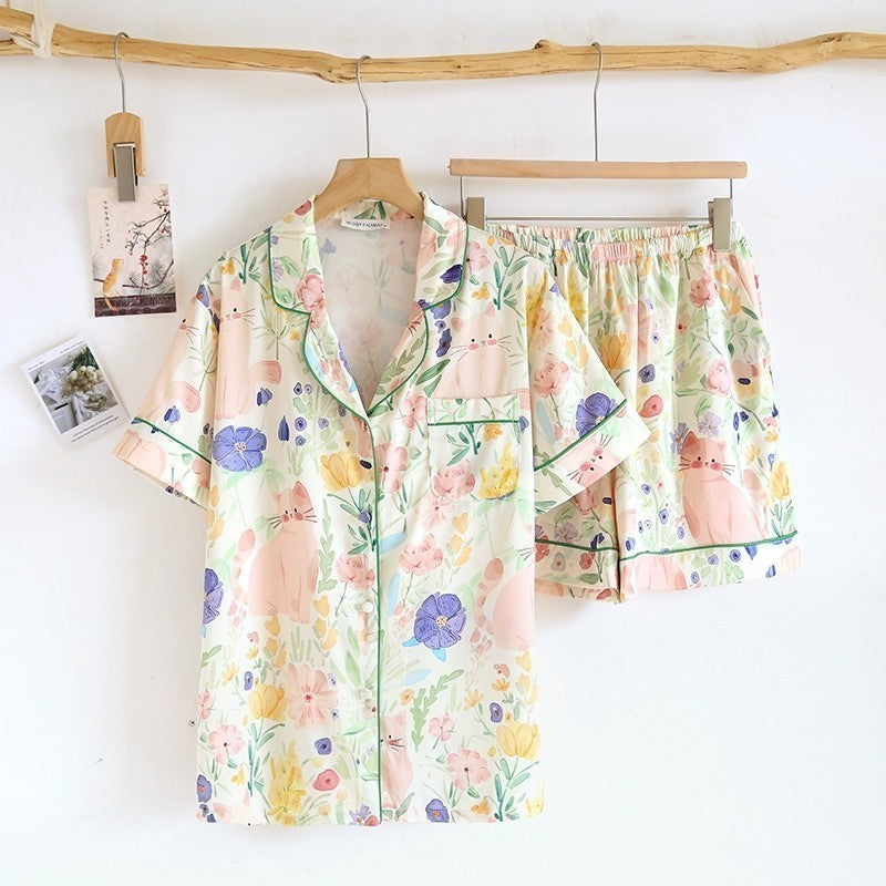 ชุดนอน Muslin Pajamas Silk Satin  ( N2057 L2057 T2057 )