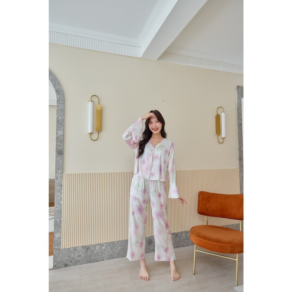 ชุดนอน Muslin Pajamas Silk Satin ( รุ่น P4044 P4045 )
