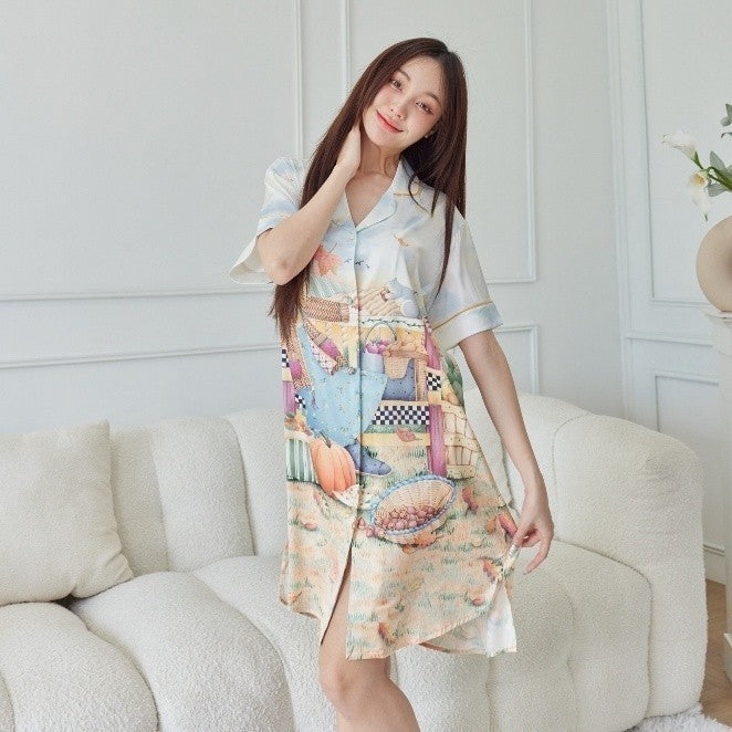 ชุดนอน Muslin Pajamas Silk Satin( รุ่น N2012 T2012 K2012 )
