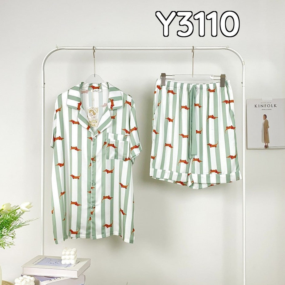 ชุดนอน Muslin Pajamas Collection Muslin Pet (N3109 T3109 Y3109 Y3110)