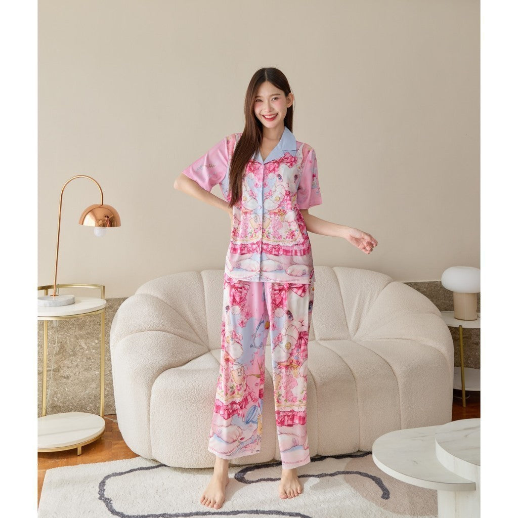 ชุดนอน Muslin Pajamas Silk Satin  (N5034 T5034)