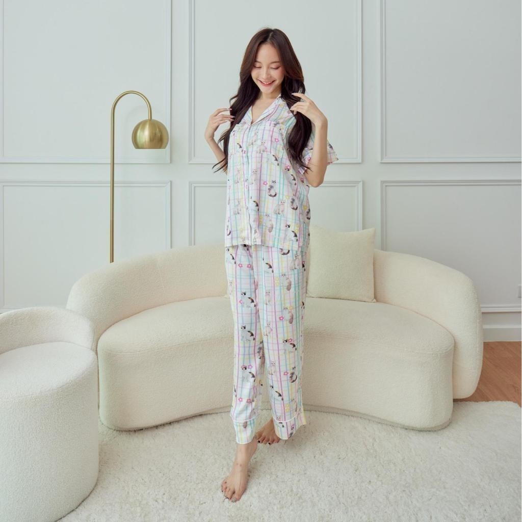 ชุดนอน Muslin Pajamas Collection Muslin Pet  ชุดนอนSilk Satin ( รุ่น N3014 T3014 )
