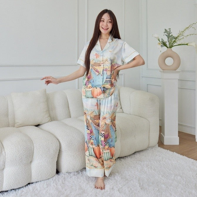 ชุดนอน Muslin Pajamas Silk Satin( รุ่น N2012 T2012 K2012 )