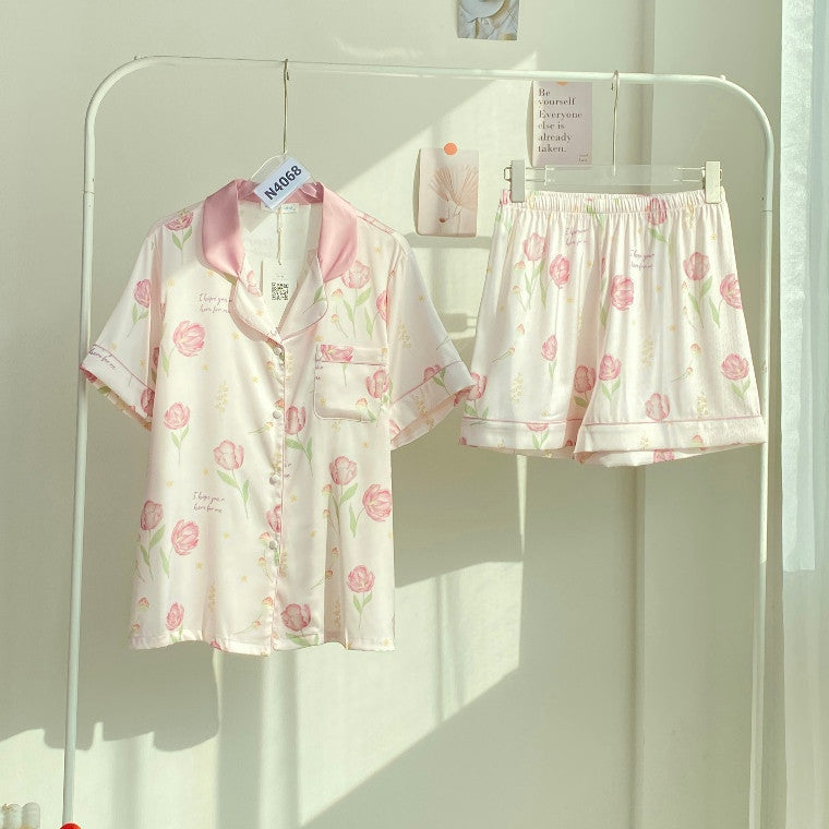 ชุดนอน Muslin Pajamas  ชุดนอน Silk Satin ( รุ่น Poppy Me  N4068 N4069 )