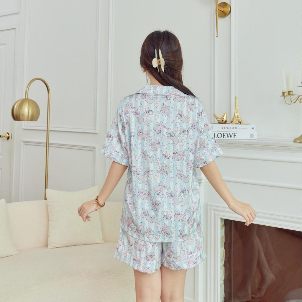 ชุดนอน Muslin Pajamas  ชุดนอนSilk Satin ( รุ่น N3016 T3016 )