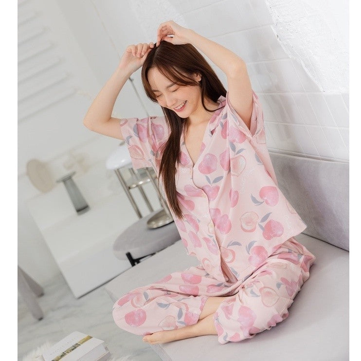 ชุดนอน Muslin Pajamas Organic Bamboo รุ่น พีช (G108 A108) |ชุดนอนชุดเที่ยว,ชุดนอนผู้หญิง