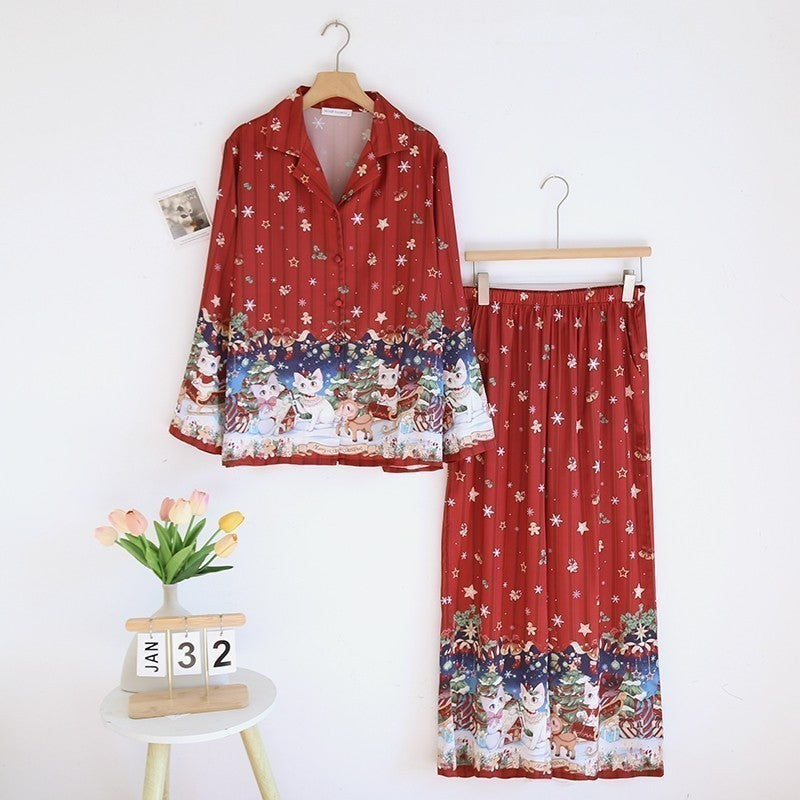 ชุดนอน Muslin Pajamas Silk Satin รุ่น (N5083 T5083 P5083 M5083)