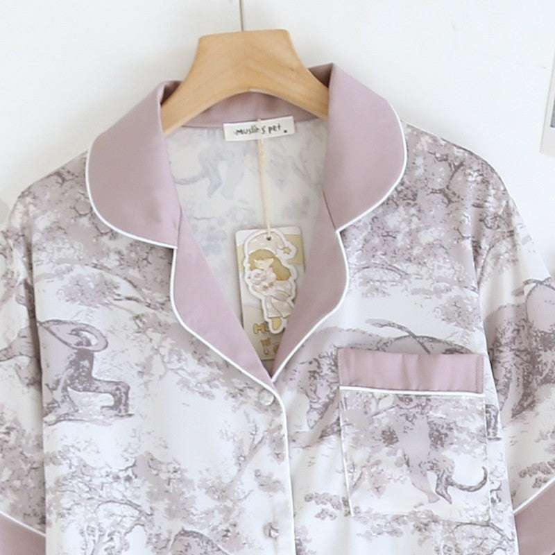 ชุดนอน Muslin Pajamas Collection Muslin Pet รุ่น tiger Forest (N3119 T3119 L3119) | ชุดนอนผู้หญิง