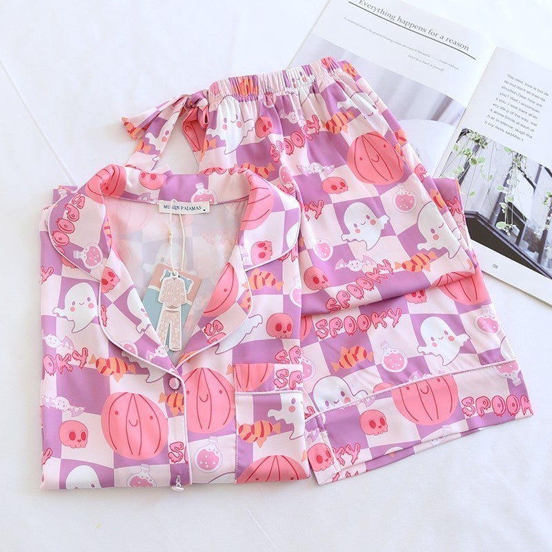 ชุดนอน Muslin Pajamas Silk Satin (N3180 T3180 L3180 K3180)