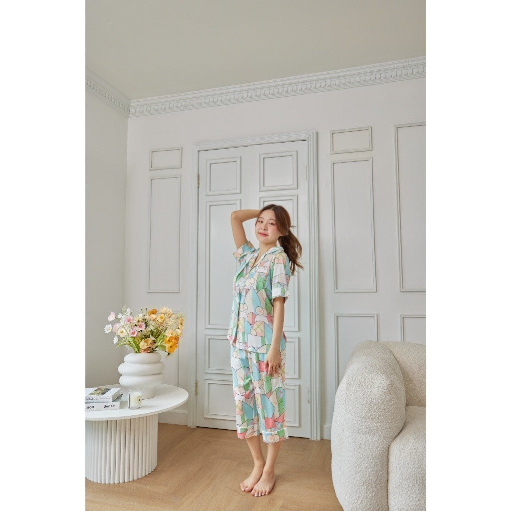 ชุดนอน Muslin Pajamas Silk Satin ( L1177 N1176 T1176 T1177 )