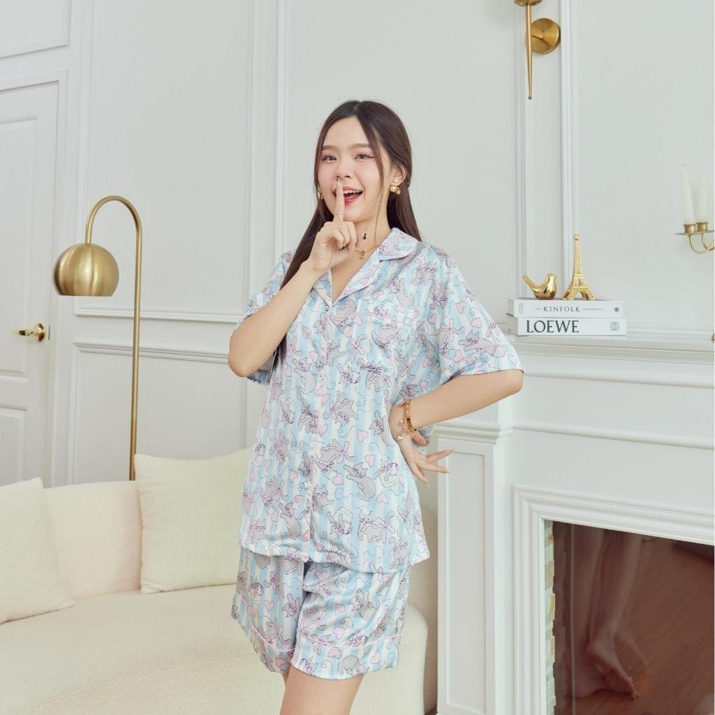 ชุดนอน Muslin Pajamas  ชุดนอนSilk Satin ( รุ่น N3016 T3016 )