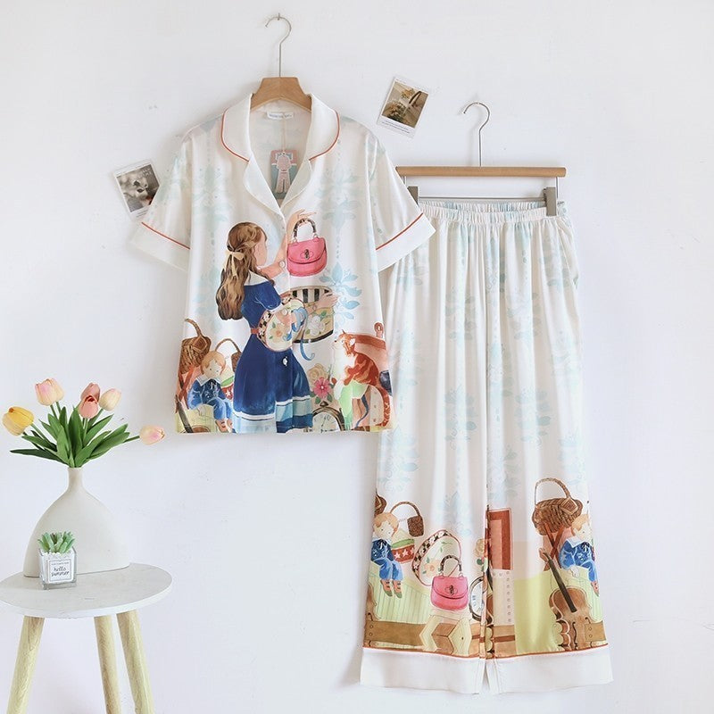 "ชุดนอน Muslin Pajamas Silk Satin  (N2096 T2096 K2096)