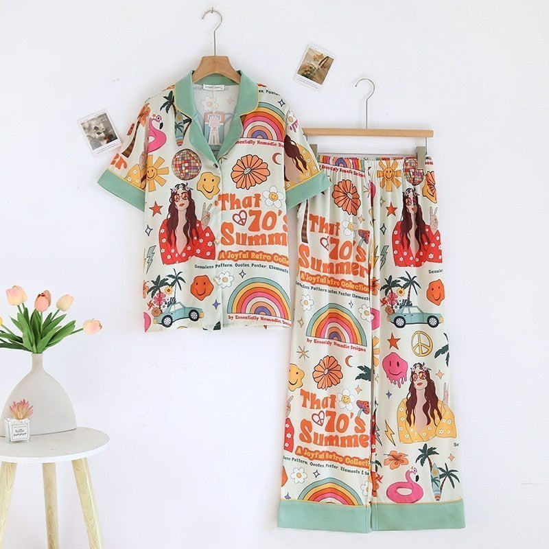 ชุดนอน Muslin Pajamas Silk Satin รุ่น70’s Sunshine Dreams (N2113 T2113 K2113 T3243)|ชุดนอนชุดเที่ยว,ชุดนอนผู้หญิง