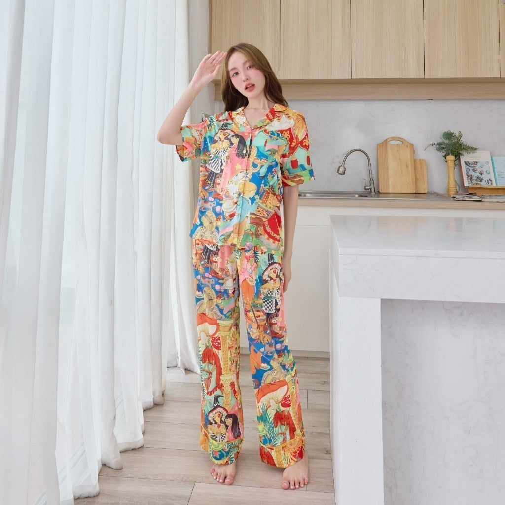ชุดนอน Muslin Pajamas Silk Satin (N2086 T2086 L2086)