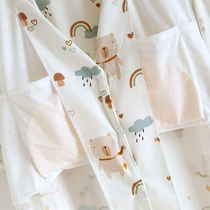 ชุดนอน Muslin Pajamas Organic bamboo รุ่น (A1014 B1014 E1014)