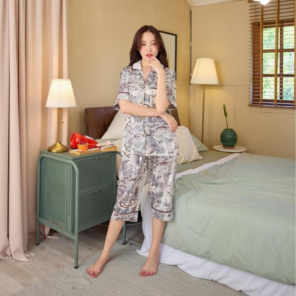 ชุดนอน Muslin Pajamas Silk Satin ( รุ่น Artnimal  N3042 T3042 P3042 L3042 )