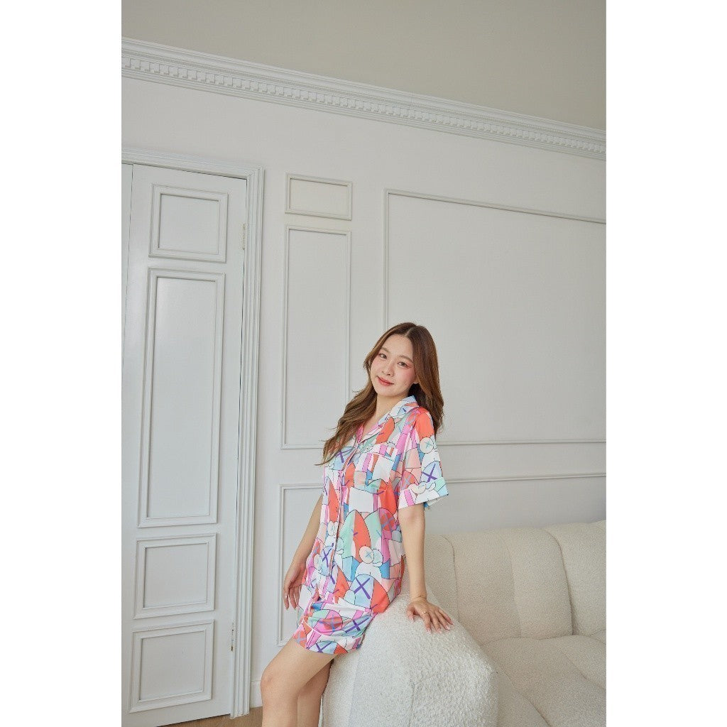 ชุดนอน Muslin Pajamas Silk Satin ( L1177 N1176 T1176 T1177 )
