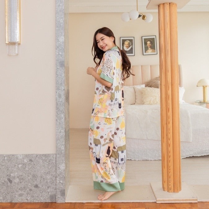 ชุดนอน Muslin Pajamas Silk Satin( รุ่น N797 T797 )