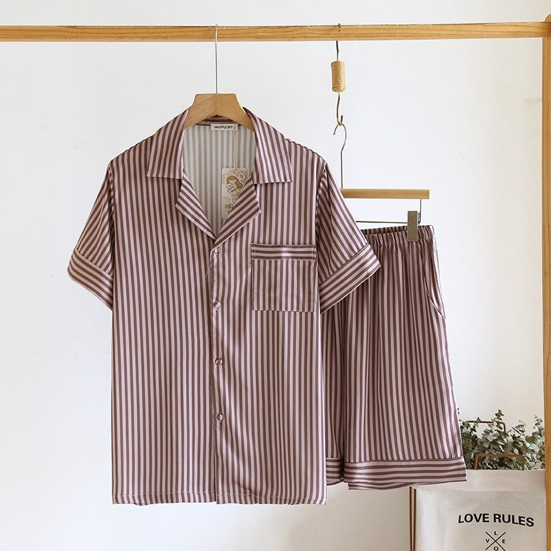 ชุดนอนMuslin Pajamas Collection Muslin Petรุ่นNavy Lines(N3225 N3227 Y3225 T3225 T3227 Y3226 Y3227 Y3233)|ชุดนอนครอบครัว