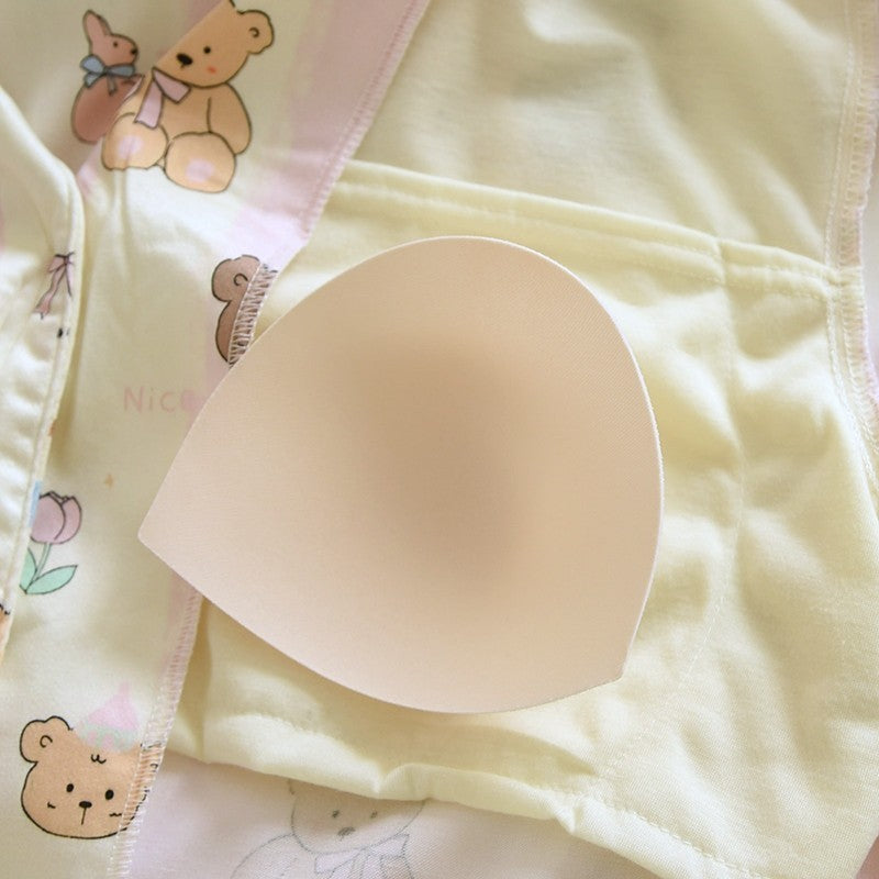 ชุดนอน Muslin Pajamas Organic bamboo รุ่นPudding Bearss(A1034 B1034 E1034)|ชุดนอนมีบรา,ชุดนอนผู้หญิง