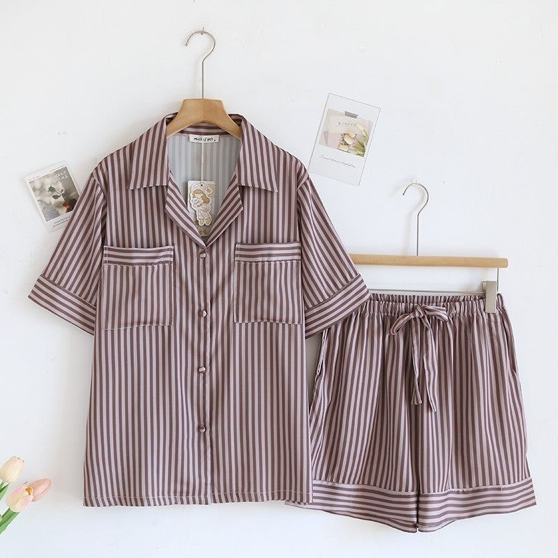 ชุดนอนMuslin Pajamas Collection Muslin Petรุ่นNavy Lines(N3225 N3227 Y3225 T3225 T3227 Y3226 Y3227 Y3233)|ชุดนอนครอบครัว