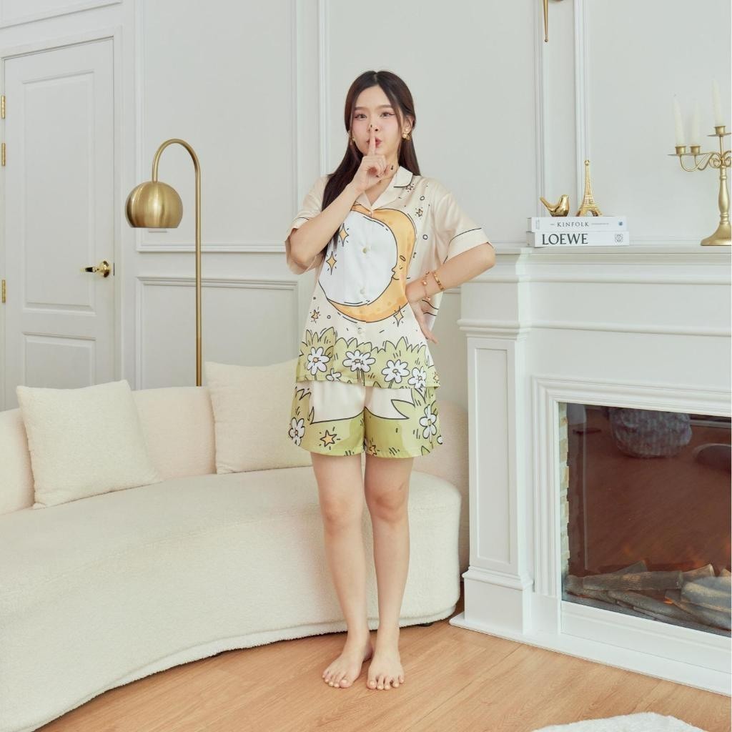 ชุดนอน Muslin Pajamas Silk Satin( รุ่น N2003 T2003 )