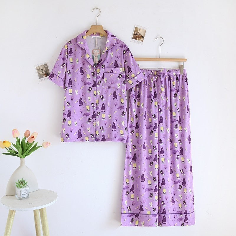 ชุดนอน Muslin Pajamas Silk Satin (N3179 T3179 L3179 K3179)
