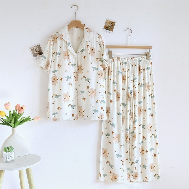 ชุดนอน Muslin Pajamas Organic bamboo รุ่น (A1014 B1014 E1014)