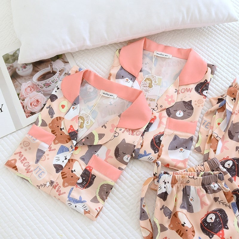 ชุดนอน Muslin Pajamas Collection Muslin Pet  รุ่น Meow & Cozy (N3219 T3219)