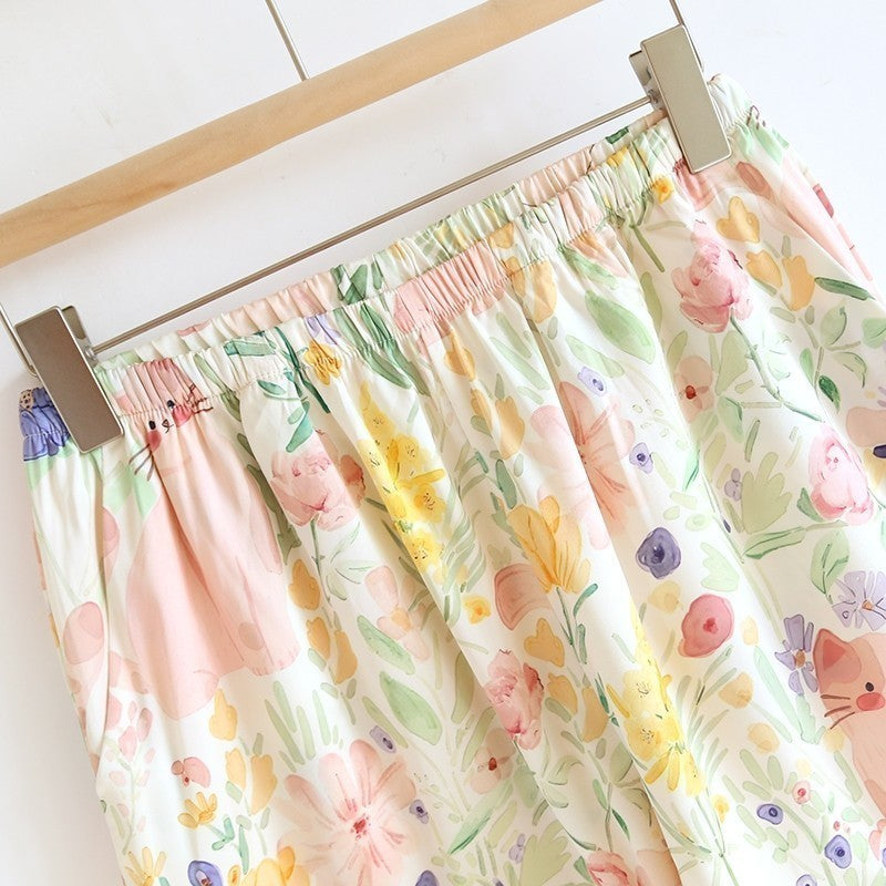 ชุดนอน Muslin Pajamas Silk Satin  ( N2057 L2057 T2057 )