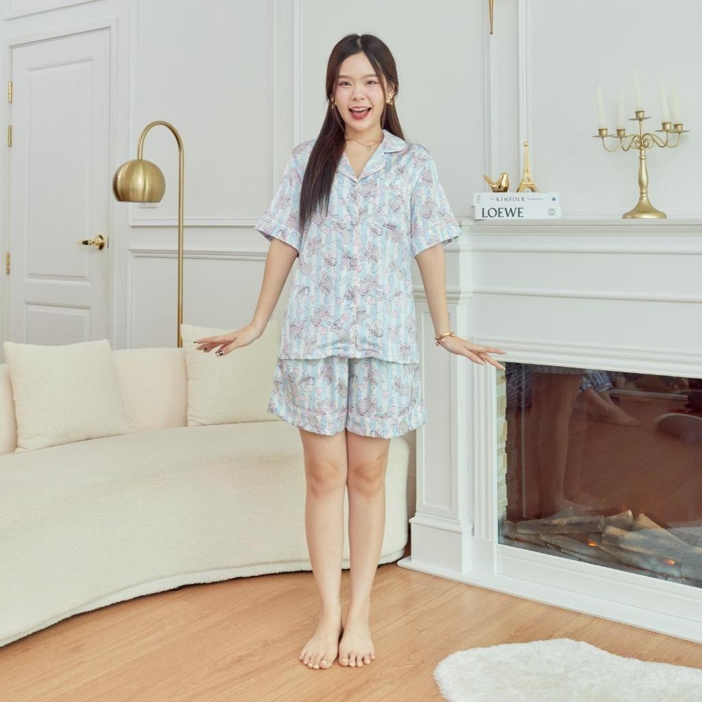 ชุดนอน Muslin Pajamas  ชุดนอนSilk Satin ( รุ่น N3016 T3016 )