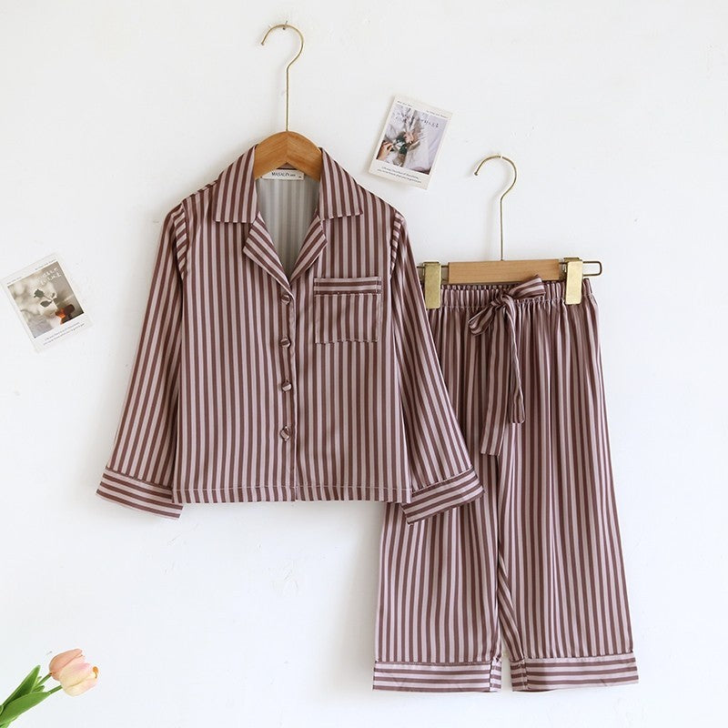 ชุดนอนMuslin Pajamas Collection Muslin Petรุ่นNavy Lines(N3225 N3227 Y3225 T3225 T3227 Y3226 Y3227 Y3233)|ชุดนอนครอบครัว