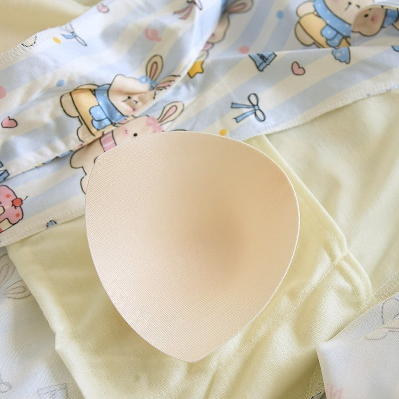 ชุดนอน Muslin Pajamas Organic bambooรุ่นCozy Buns(A1033 B1033 E1033)|ชุดนอนมีบราในตัว,ชุดนอนผู้หญิง