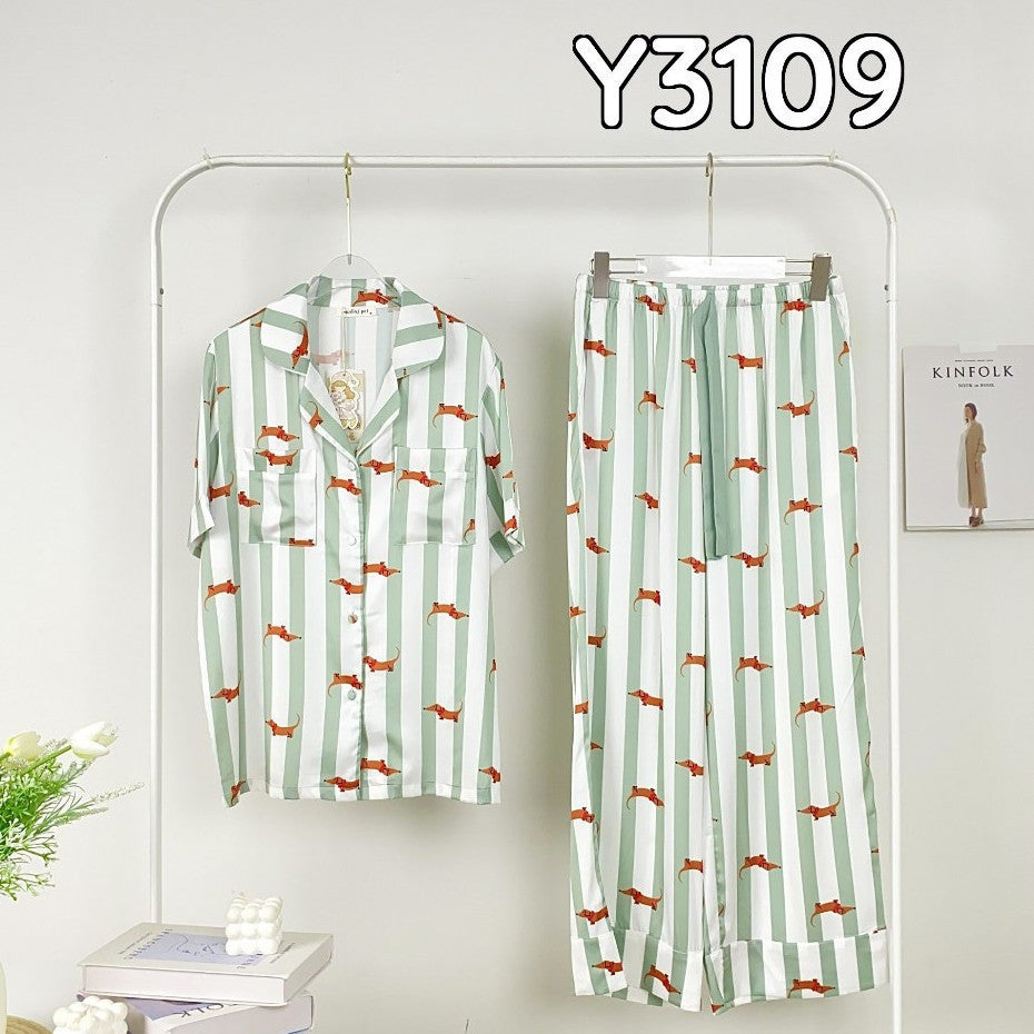ชุดนอน Muslin Pajamas Collection Muslin Pet (N3109 T3109 Y3109 Y3110)