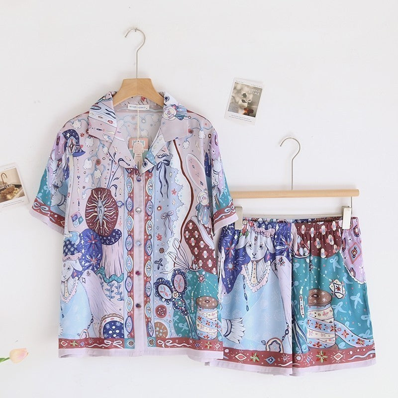 ชุดนอน Muslin Pajamas Silk Satin Dreamland Tales (N5075 T5075)