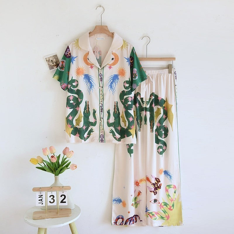 ชุดนอน Muslin Pajamas Silk Satin รุ่น (N3196 T3196)