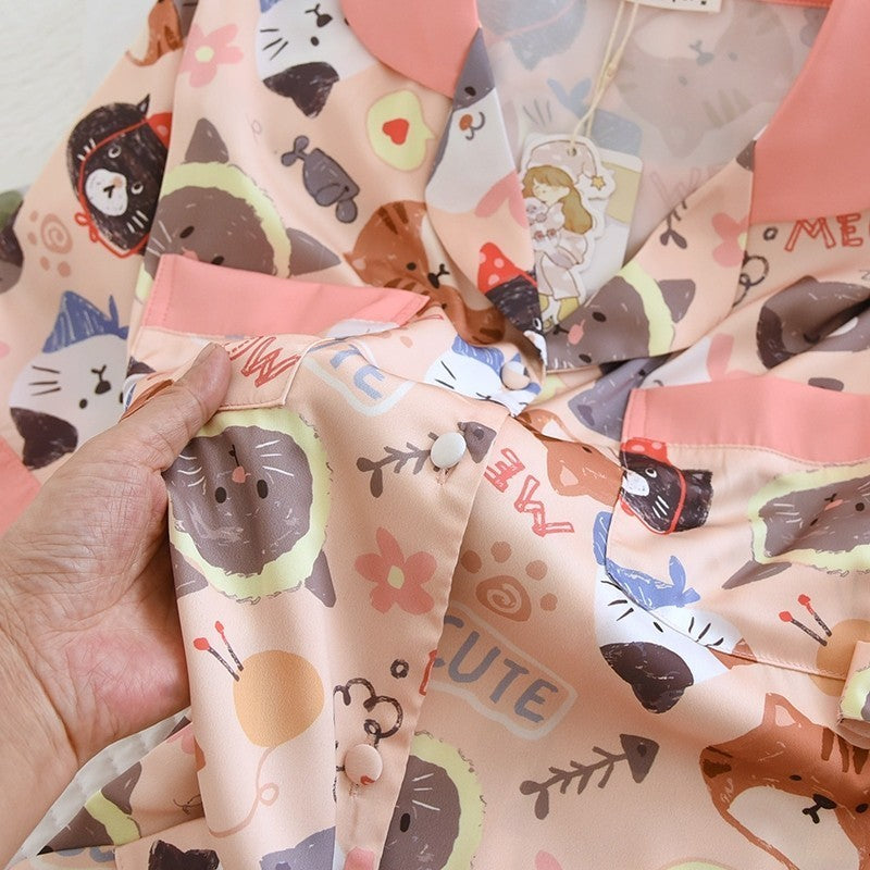 ชุดนอน Muslin Pajamas Collection Muslin Pet  รุ่น Meow & Cozy (N3219 T3219)