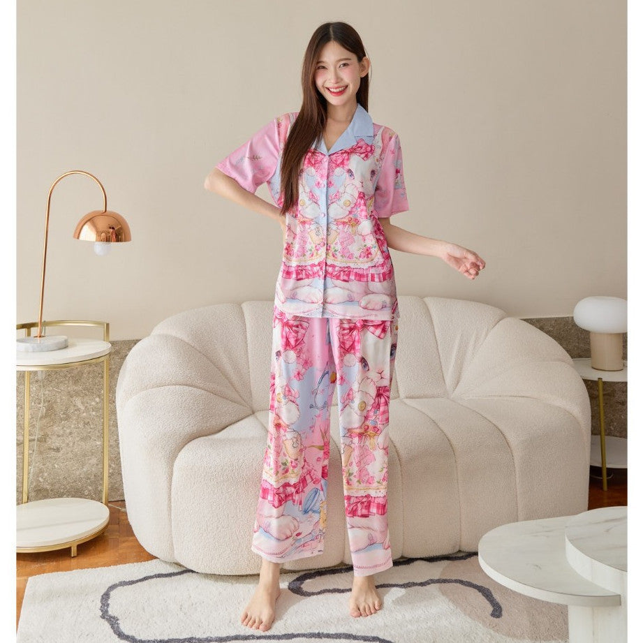 ชุดนอน Muslin Pajamas Silk Satin  (N5034 T5034)