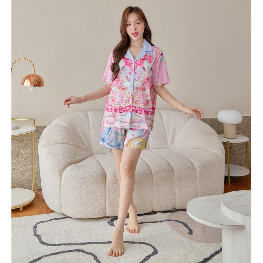 ชุดนอน Muslin Pajamas Silk Satin  (N5034 T5034)
