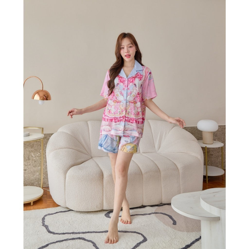 ชุดนอน Muslin Pajamas Silk Satin  (N5034 T5034)