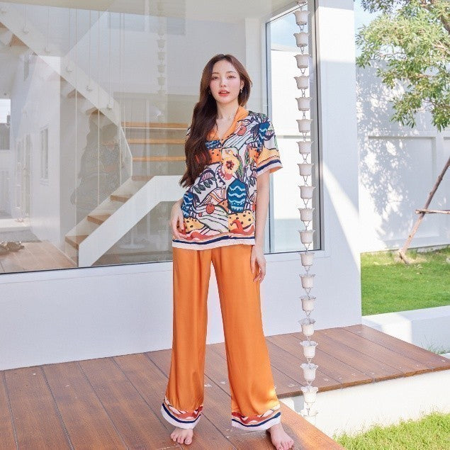 ชุดนอน Muslin Pajamas Silk Satin ( N1099 T1099 )