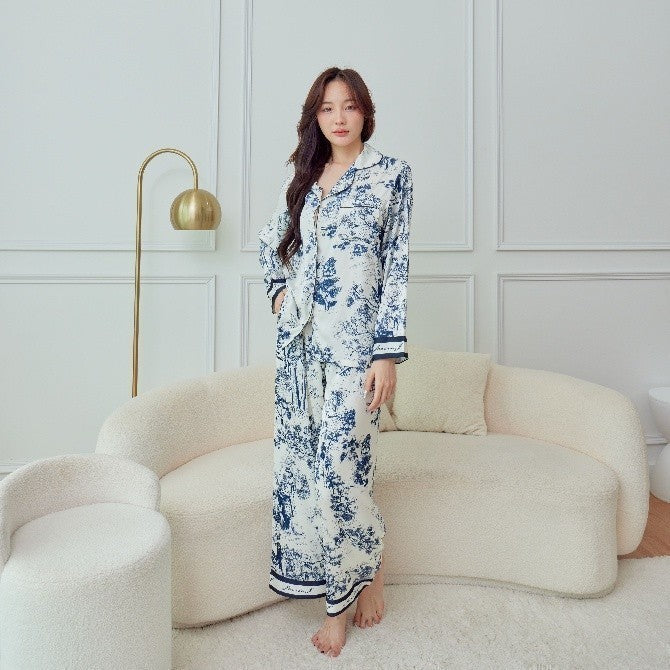 ชุดนอนMuslin Pajamas Silk Satin รุ่น Black Forest (L938 N938 T938 P938 V938 K938)|ชุดนอนผู้หญิง,ชุดนอนชุดเที่ยว