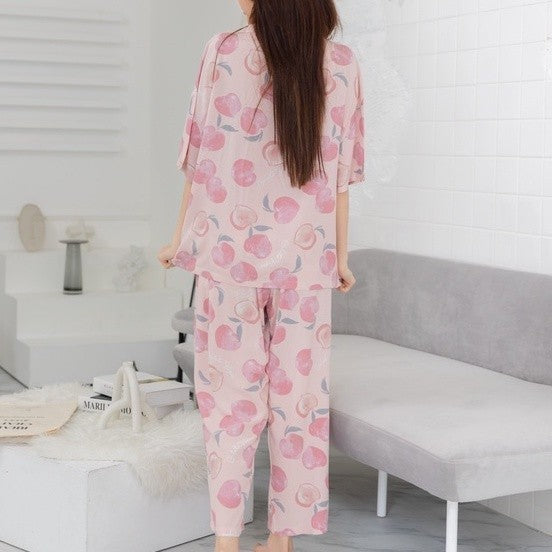 ชุดนอน Muslin Pajamas Organic Bamboo รุ่น พีช (G108 A108) |ชุดนอนชุดเที่ยว,ชุดนอนผู้หญิง