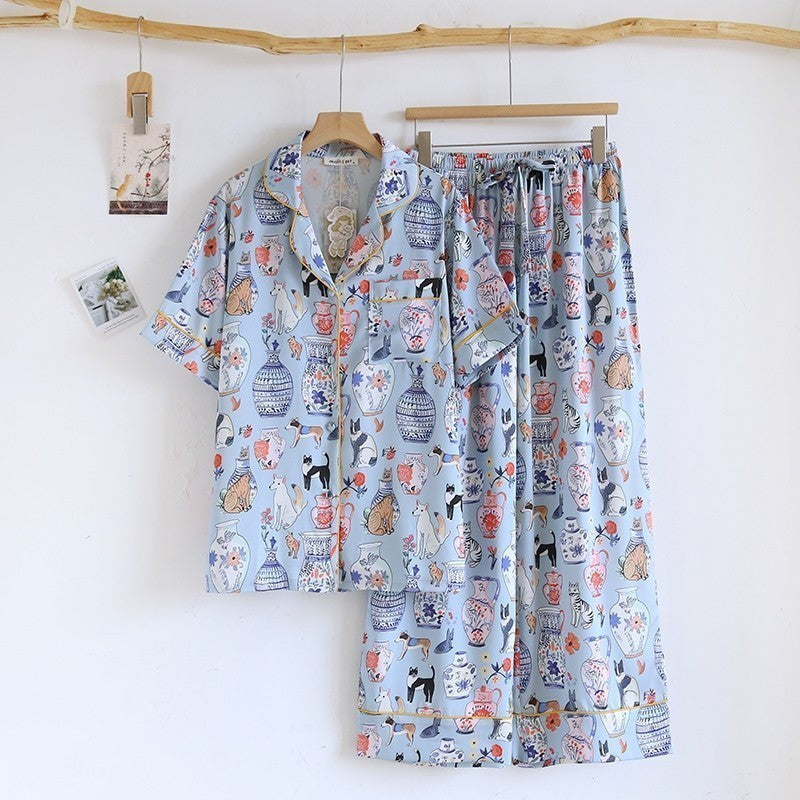 ชุดนอน Muslin Pajamas Collection Muslin Pet (N3143 T3143 N3144 T3144)