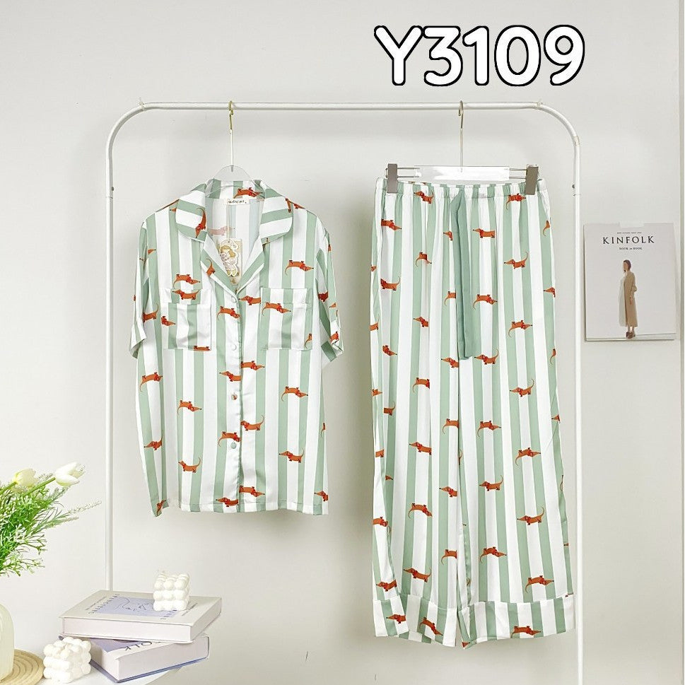 ชุดนอน Muslin Pajamas Collection Muslin Pet (N3109 T3109 Y3109 Y3110)