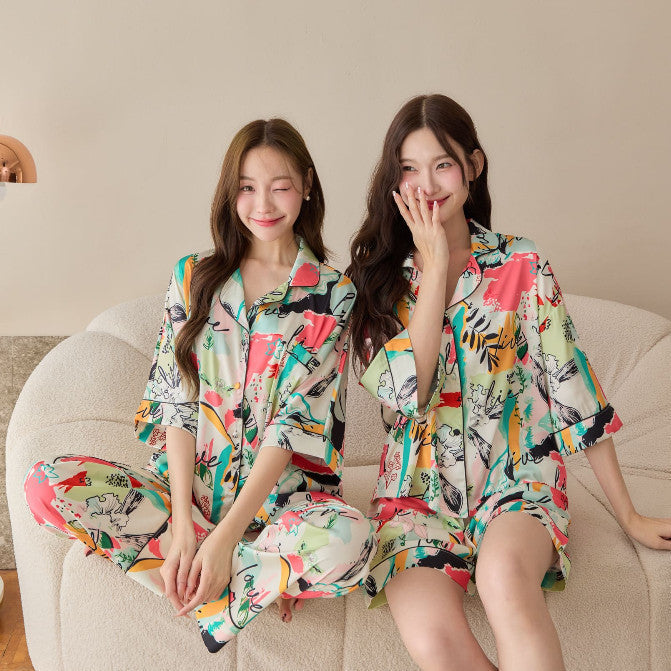ชุดนอน Muslin Pajamas Silk Satin  (W2064 V2064 K2064)